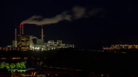 Moderne-Müllverbrennungsanlage-In-Kopenhagen-Im-Zeitraffer-Bei-Nacht